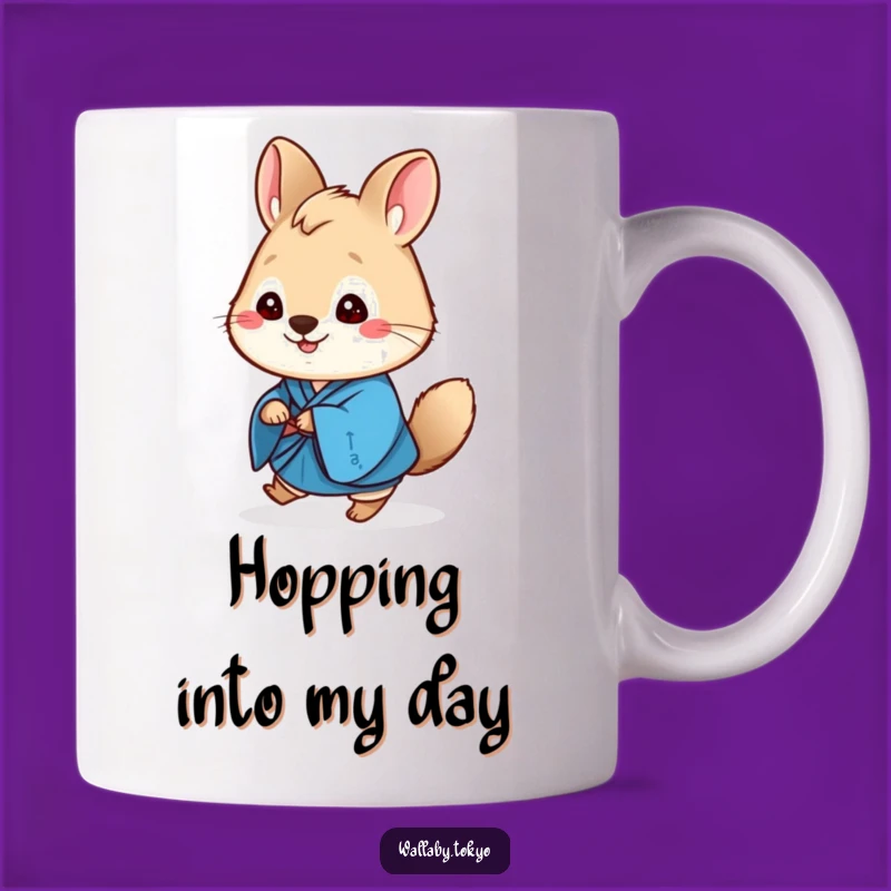 Funny Wallaby Kimono Hop Mug: Cheerful Gift for Animal Lovers