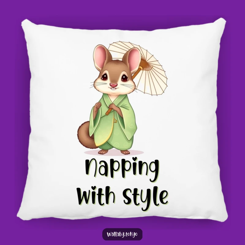 Funny Elegant Wallaby Pillow: Cozy Comfort & Humorous Sophistication for Your Home!