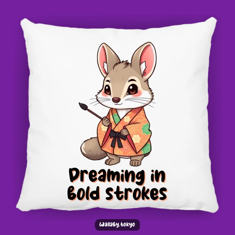 Funny Wallaby Art Pillow: Creative Kimono Wallaby Cushion Gift