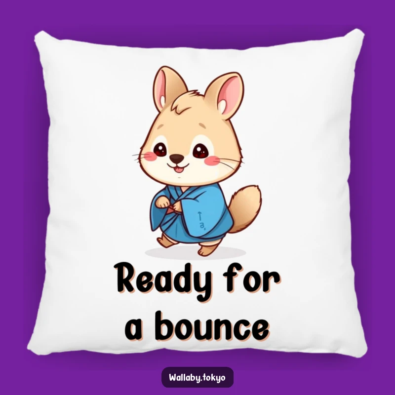 Funny Wallaby Kimono Pillow: Comfy Cheer with a Hilarious Hop