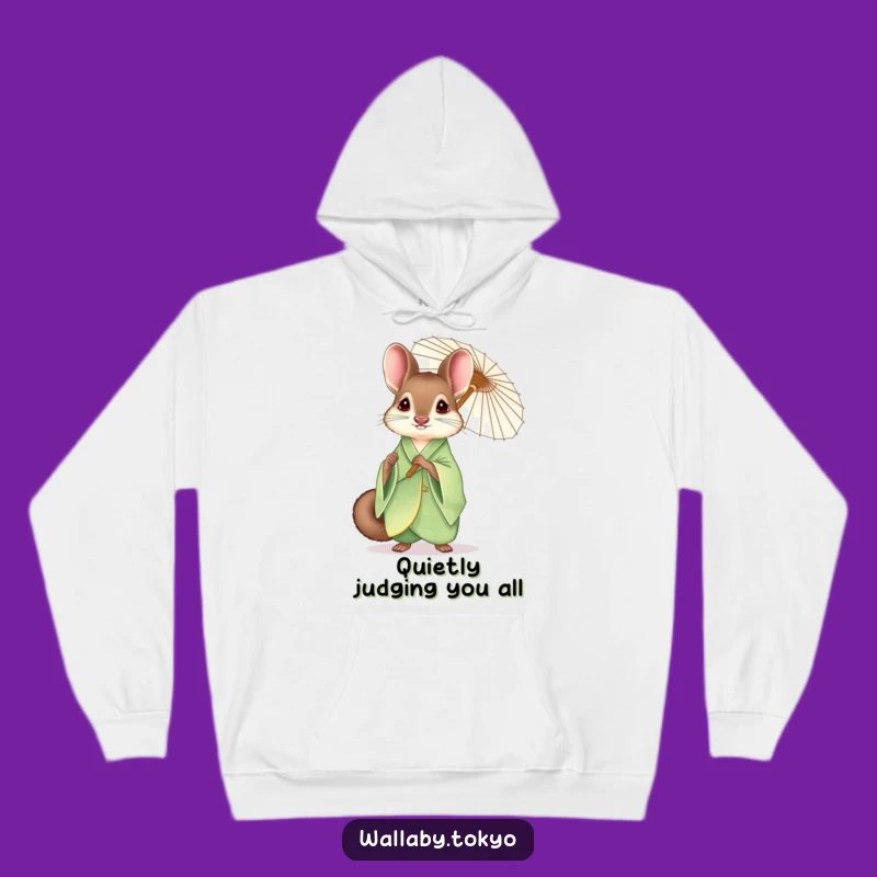 Funny Elegant Wallaby Hoodie: Cozy Grace & Humorous Warmth for the Perfect Gift!