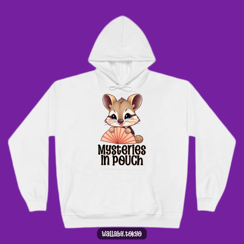 Cozy Funny Wallaby Fan Hoodie: Formal Attire & Peek Design, Warm & Humorous Gift
