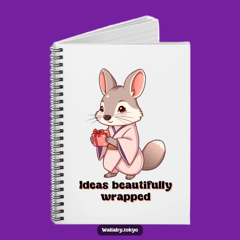 Funny Wallaby Kimono Gift Notebook: Elegant Marsupial Journal, Gift Idea