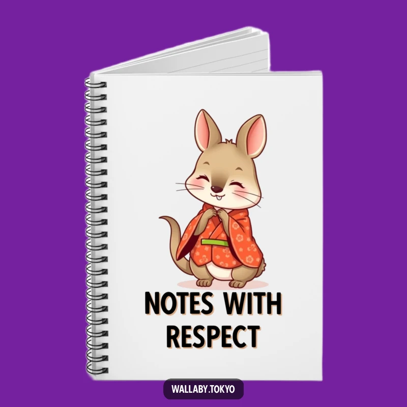 Funny Wallaby Kimono Notebook: Jot Down Your Thoughts with Polite Art