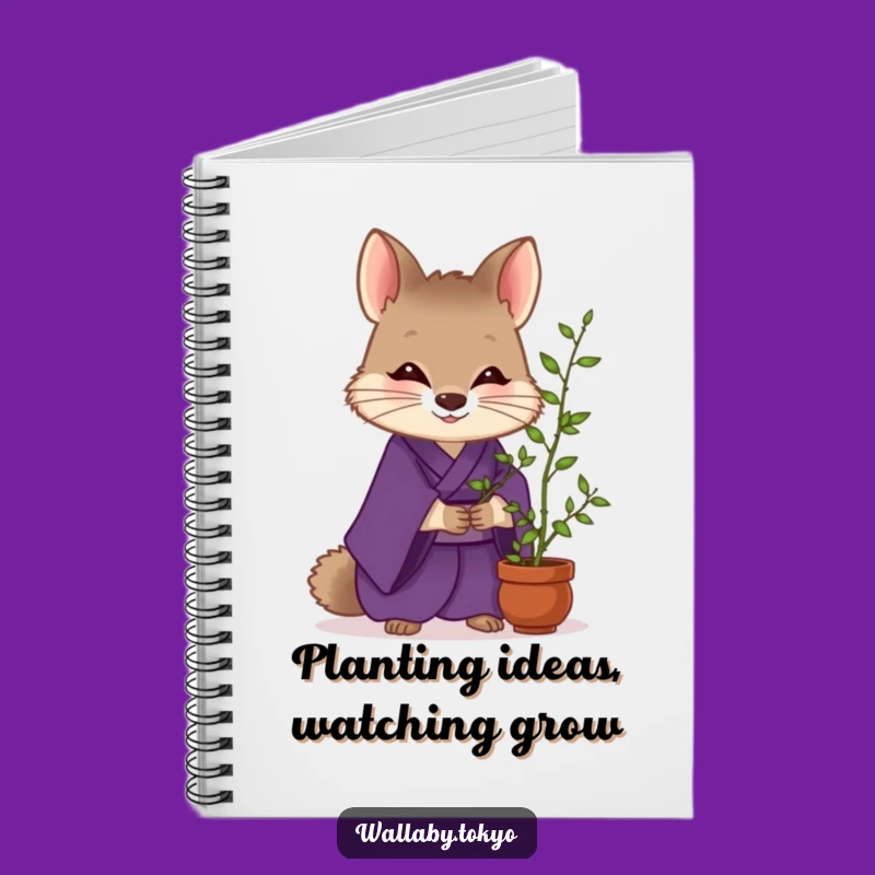 Funny Wallaby Zen Notebook: Purple Kimono Wallaby Journal Gift