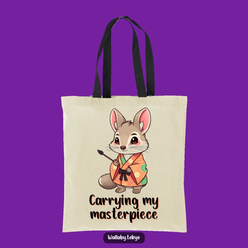 Funny Wallaby Art Tote Bag: Creative Kimono Wallaby Carry-all Gift