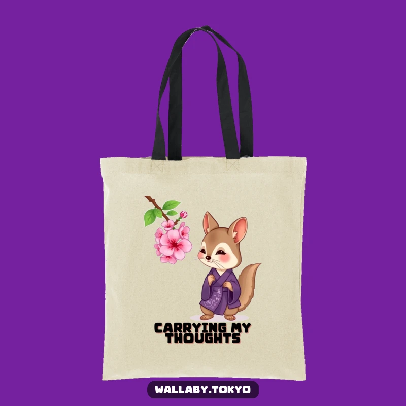 Funny Purple Wallaby Tote Bag: Carry Nature's Beauty & Humorous Style!